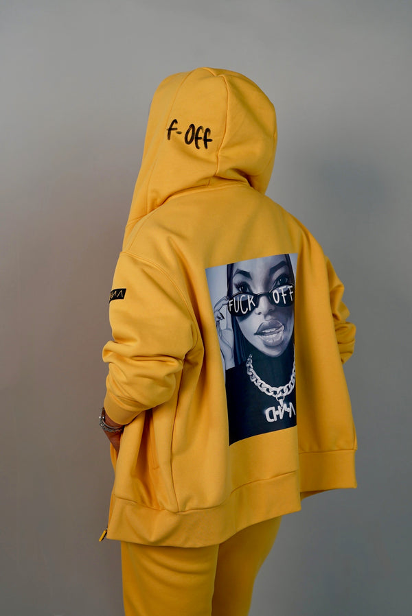Women's oversize sweatshirt with zip and hood DNA I